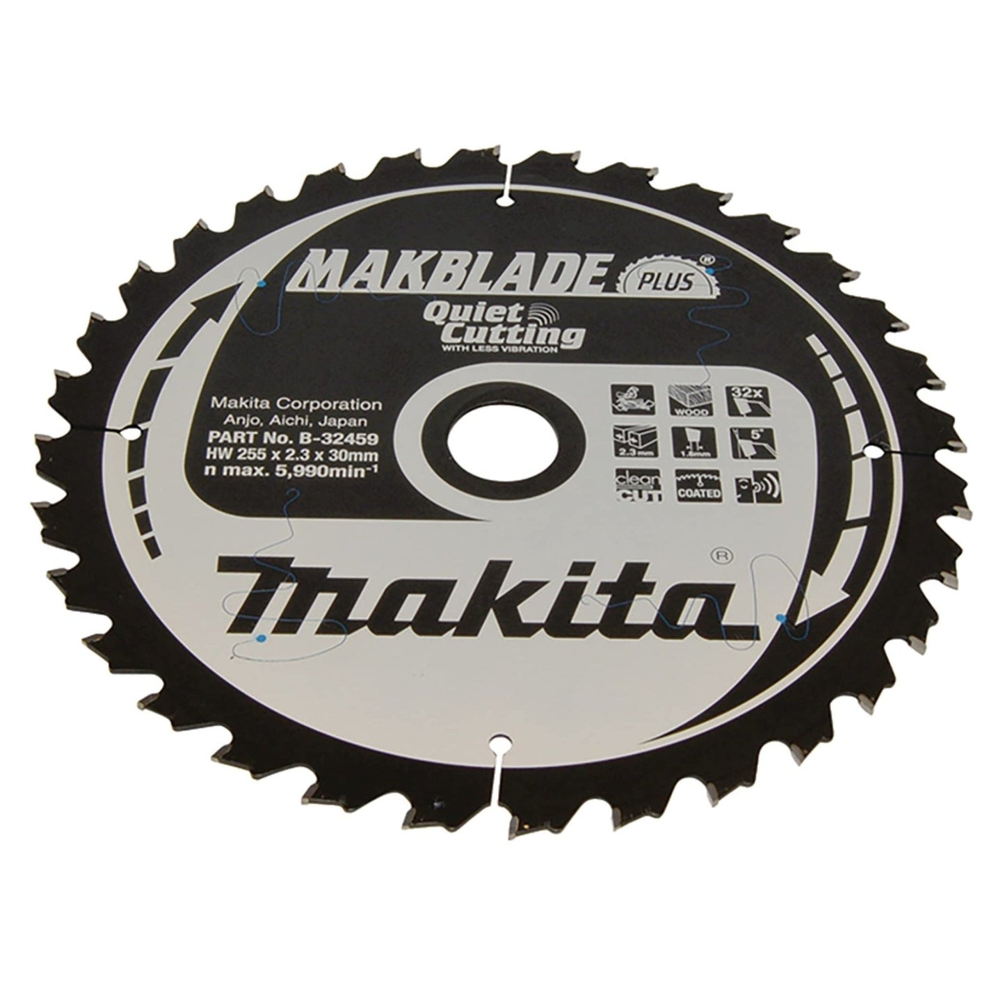 Makita B-32459 - Hoja de sierra circular MAKBLADE 255 x 30 x 32 Z - Ferrotecnia