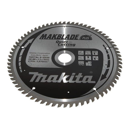 Makita B-32530 - MAKBLADE + hoja de sierra de 260 x 30 x 70 Z - Ferrotecnia