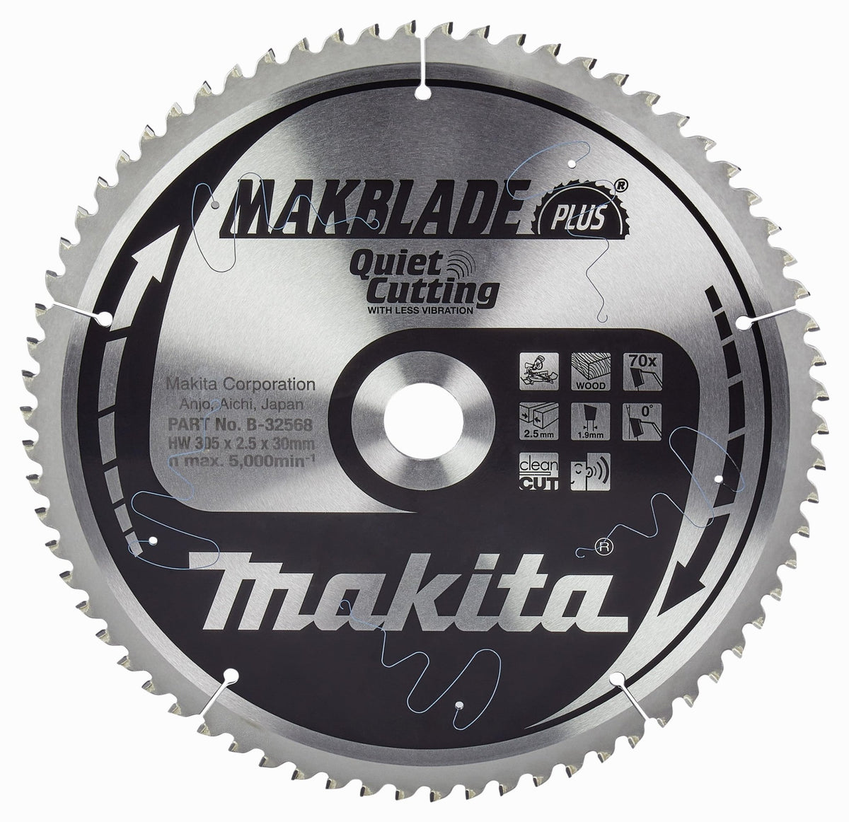 Makita B-32568 - Makblade hoja de sierra 305 x 30 mm, 70 z