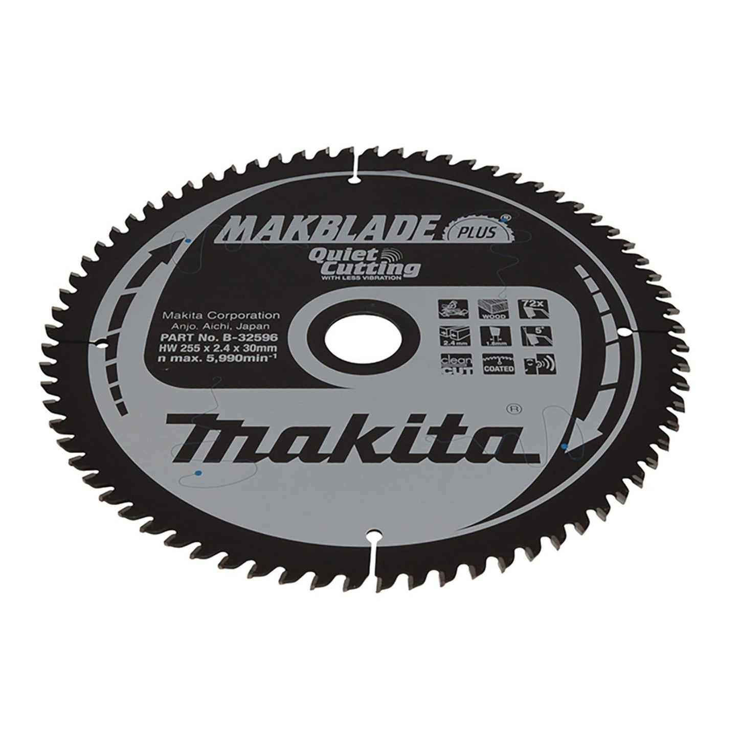 Makita B-32596 - Makblade Hoja, 255 x 30 mm, 72z, B de 32596 - Ferrotecnia