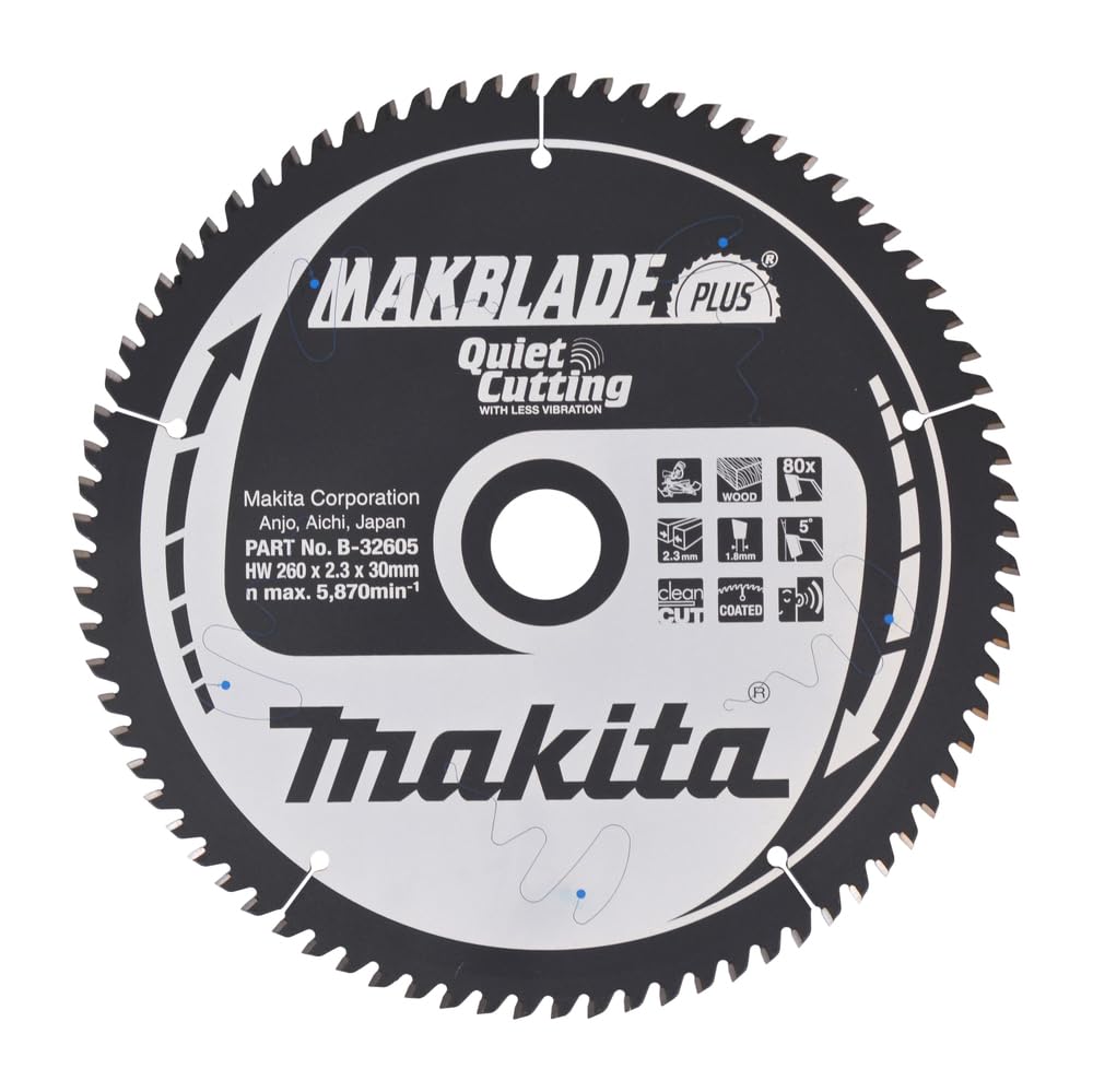 Makita B-32605 - Makblade hoja de sierra 260 x 30 mm, 80 z