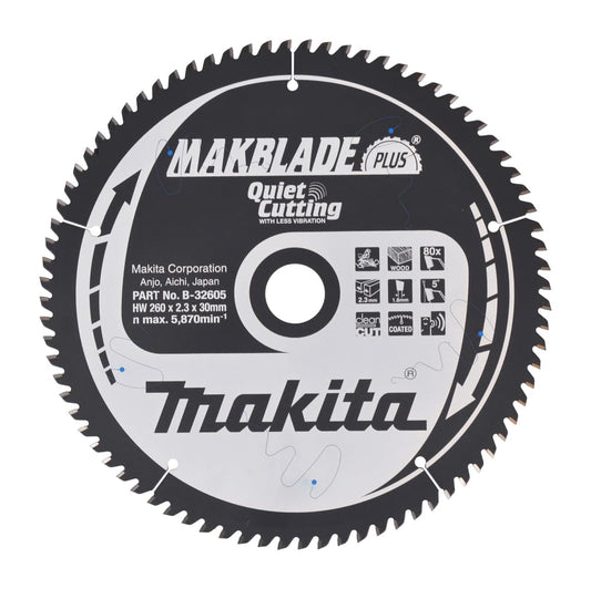 Makita B-32605 - Makblade hoja de sierra 260 x 30 mm, 80 z