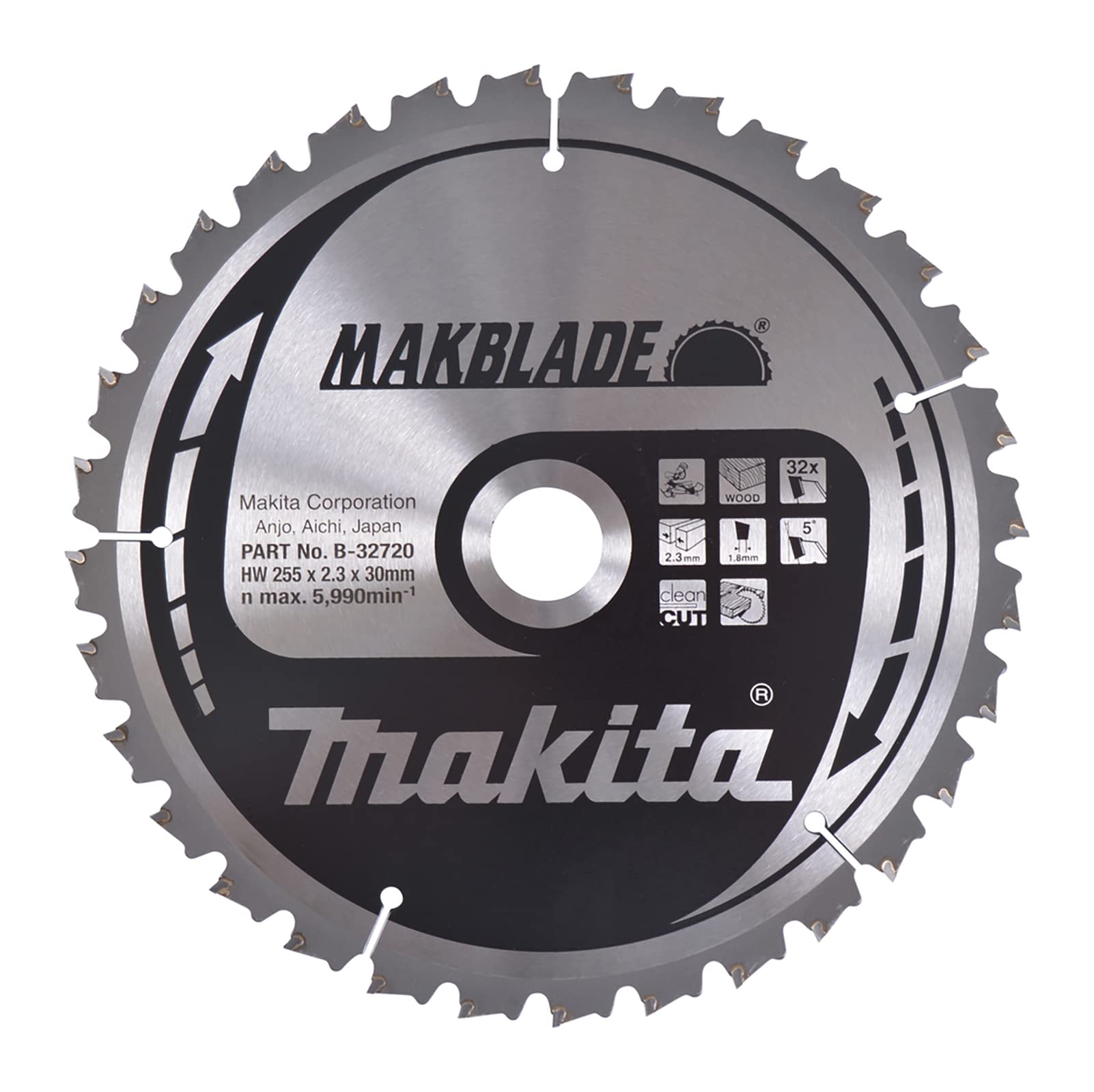 Makita B-32720 - MAKBLADE hoja de 255 x 30 x 32 Z