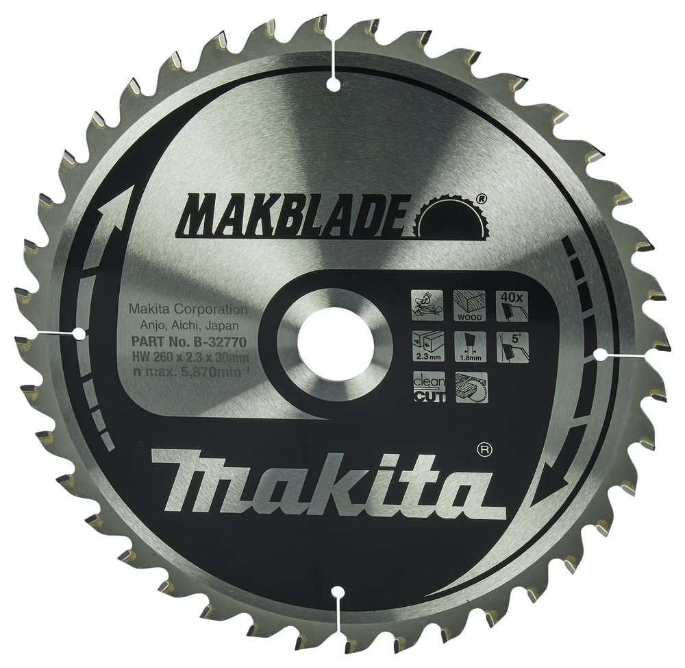 Makita B-32770 - Makblade Hoja de Sierra 260 x 30 mm, 40 z