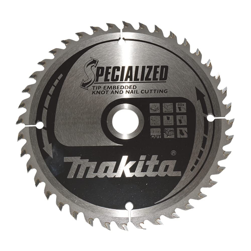 Makita B-33168 - Hoja de sierra especializada, 165 x 20 mm, 40 z