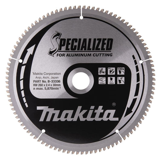 Makita B-33336 - Hoja de sierra circular especializado 260 x 30 x 100 Z