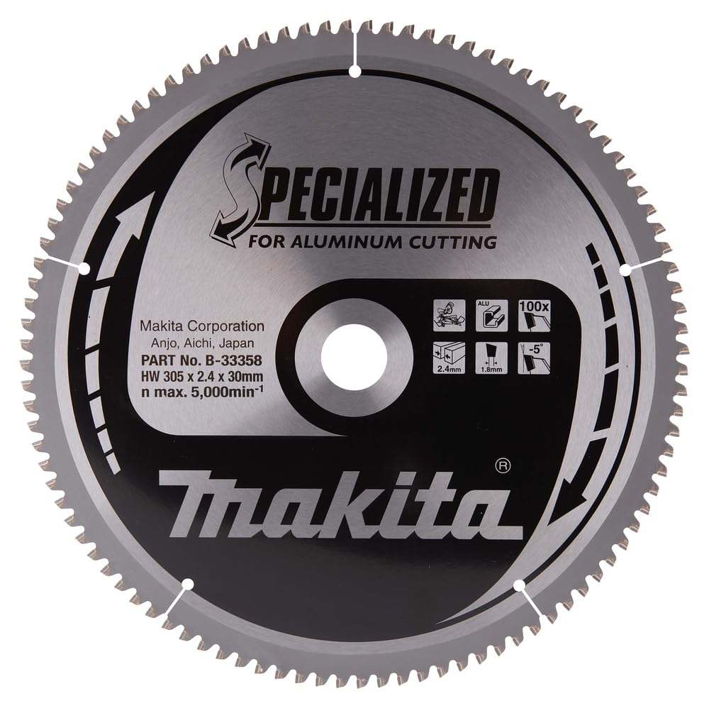 Makita B-33358 - Disco de sierra circular Specialized 305 x 30 mm, 100 dientes, para aluminio