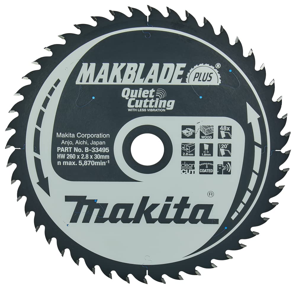Makita B-33495 - Hoja de Sierra Circular TCT 260x30mm 48T Madera