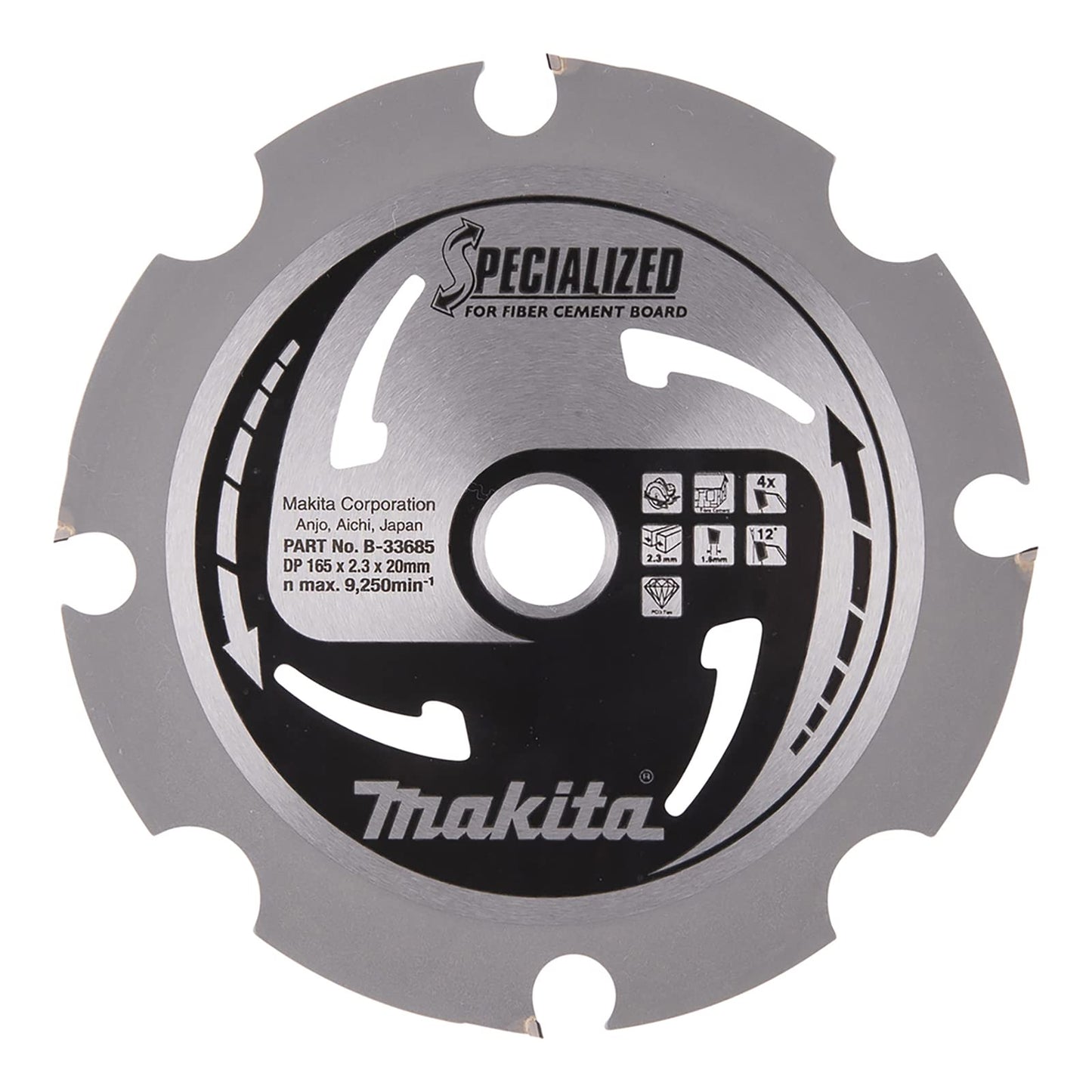 Makita B-33685 - Hoja de especializado 165 x 20 x 4 Z circular 0088381422574