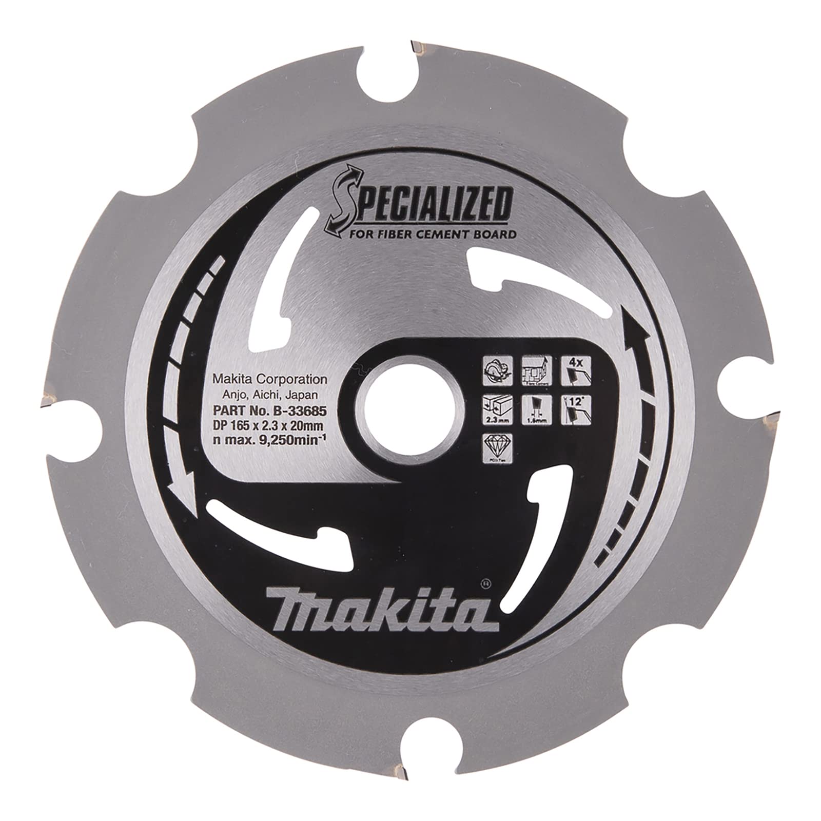 Makita B-33685 - Hoja de especializado 165 x 20 x 4 Z circular 0088381422574