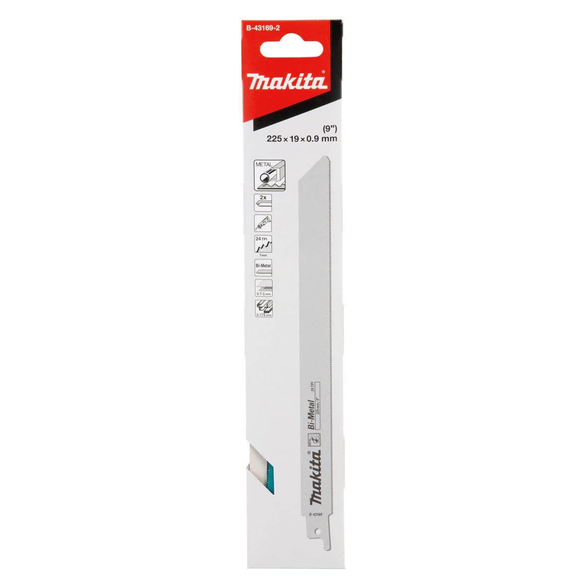Makita B-43169-2 - 24TPI - Hojas de sierra alternativas bimetálicas , 225 mm) (Lote de 2 uds)
