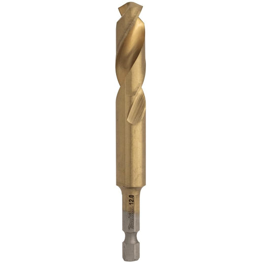 Makita B-51063 - Broca para metal Elite HSS-Tin G-Series 1/4" Hex Drive 12 mm de diámetro x 102 mm de largo