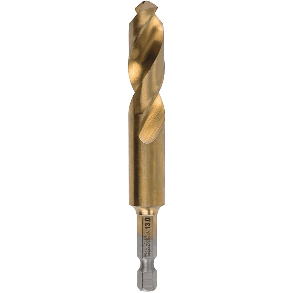 Makita B-51079 - Broca para metal HSS-TiN 1/4" hexagonal, 13,0 x 102 mm