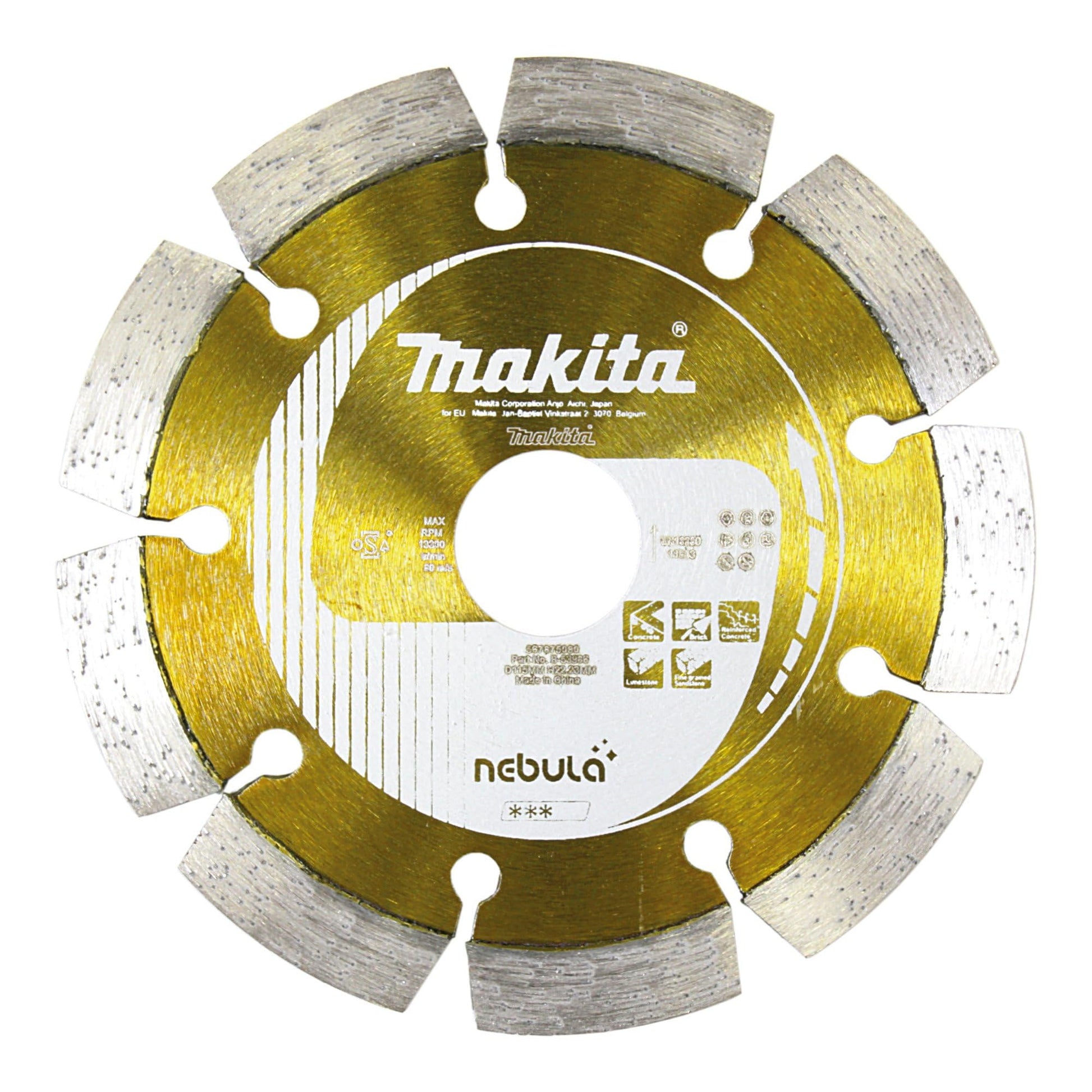 Makita B-53986 - 115 mm de diámetro rueda de nebulosa – Multicolor