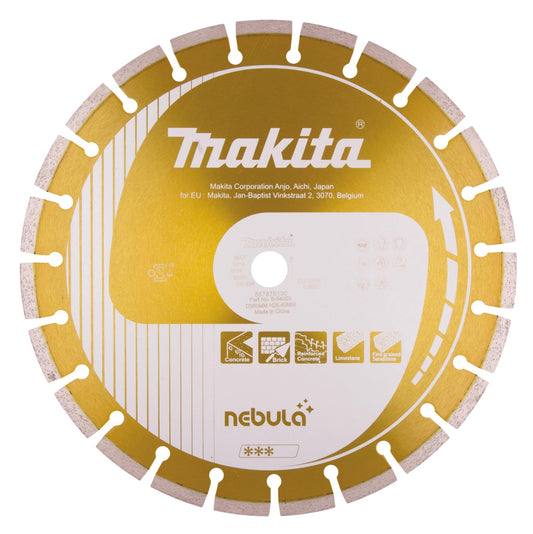 Makita B-54069 - Disco de diamante segmentado 400 x 25,4 mm, para hormigón, corte en seco y húmedo