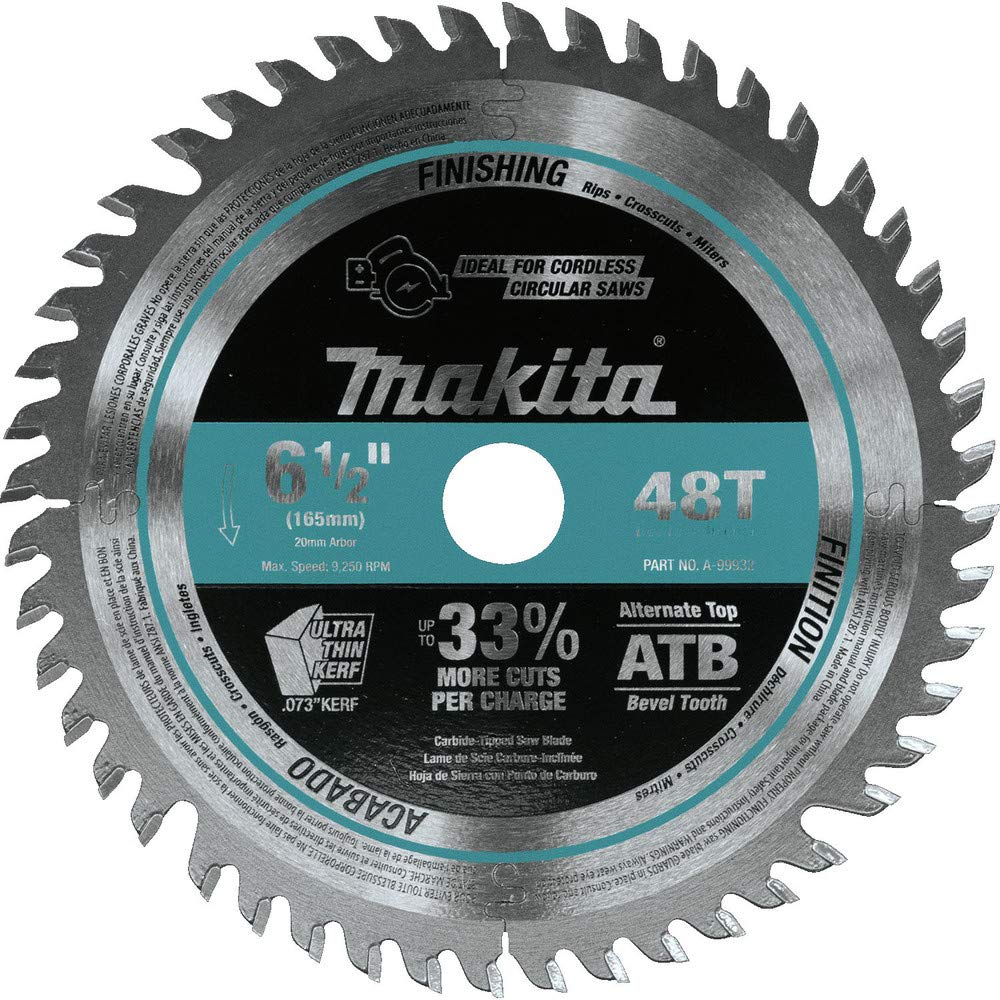 Makita B-56764 - Hoja de sierra circular Specialized TCT 165x20mm 48T Madera