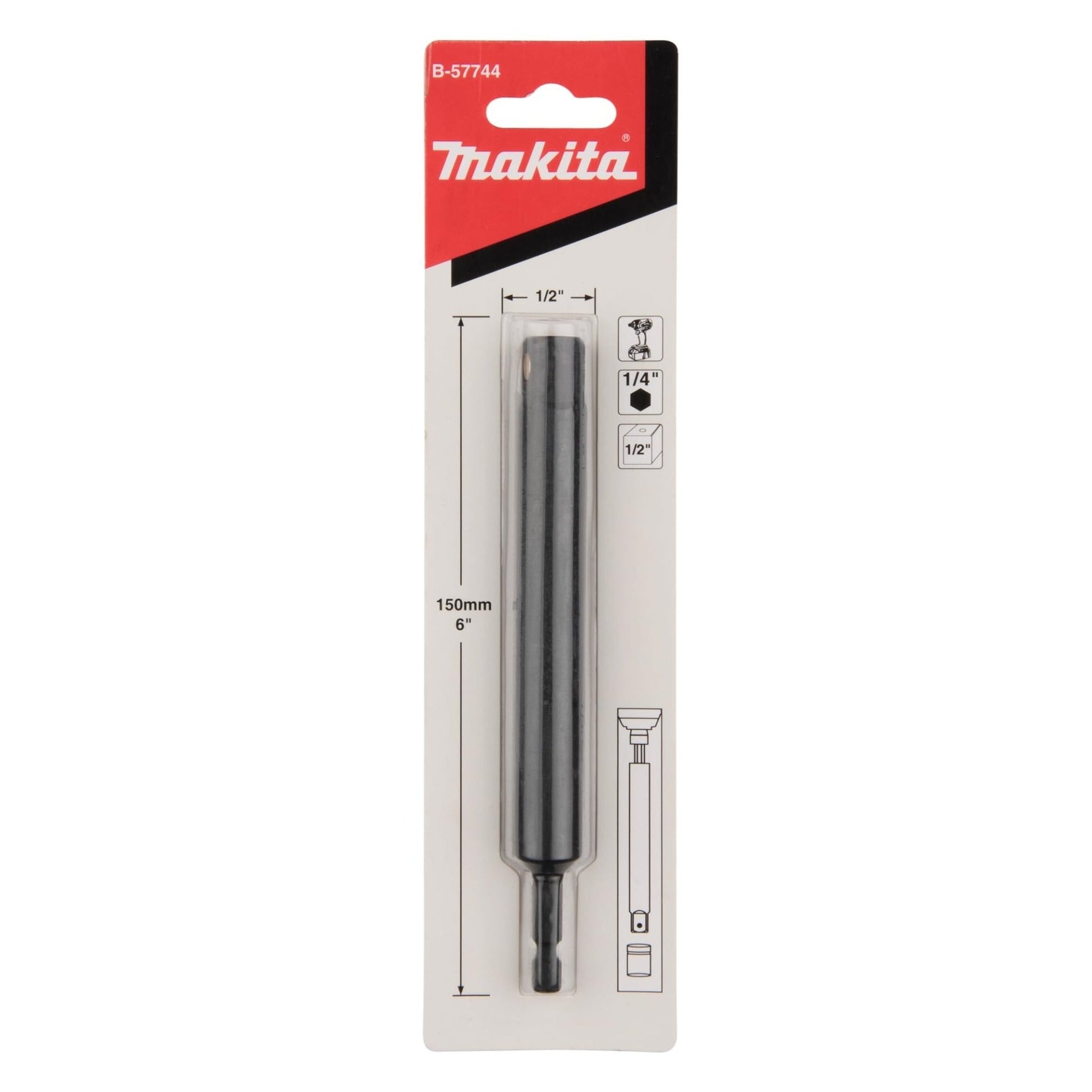 Makita B-57744 - Adaptador 1/4 a 1" 150mm - Ferrotecnia