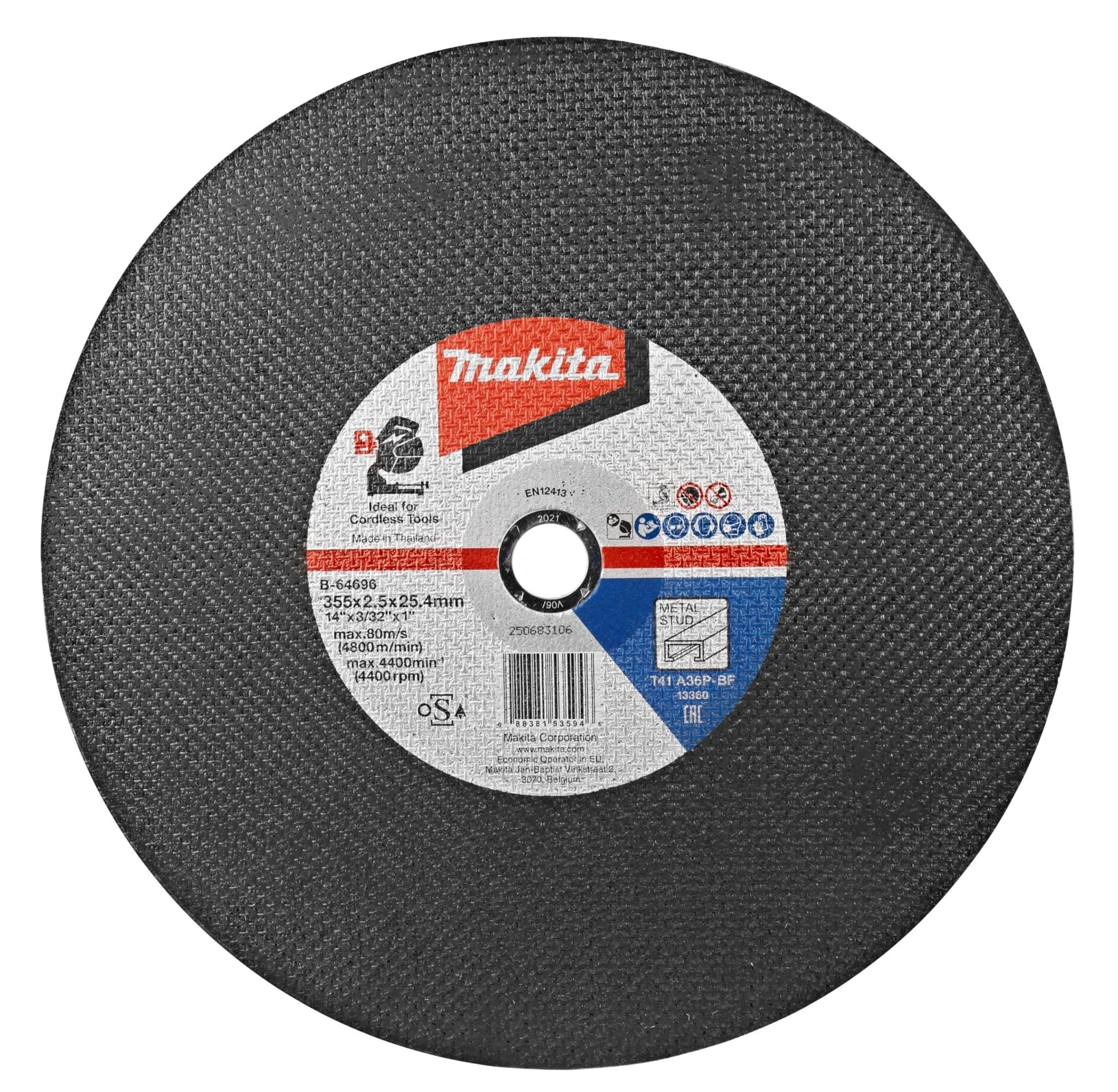Makita B-64696-5 - B-64705-5 Rueda de corte abrasivo de 14 x 1 x 3/32 pulgadas (Lote de 5 uds)