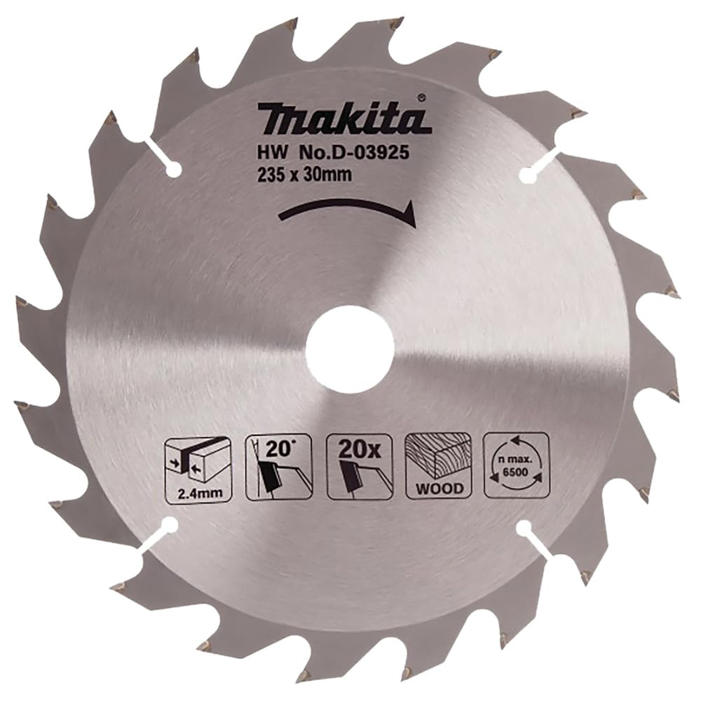 Makita D-03925 - Hoja De Sierra Circular Estándar TCT 235x30mm 20T Madera