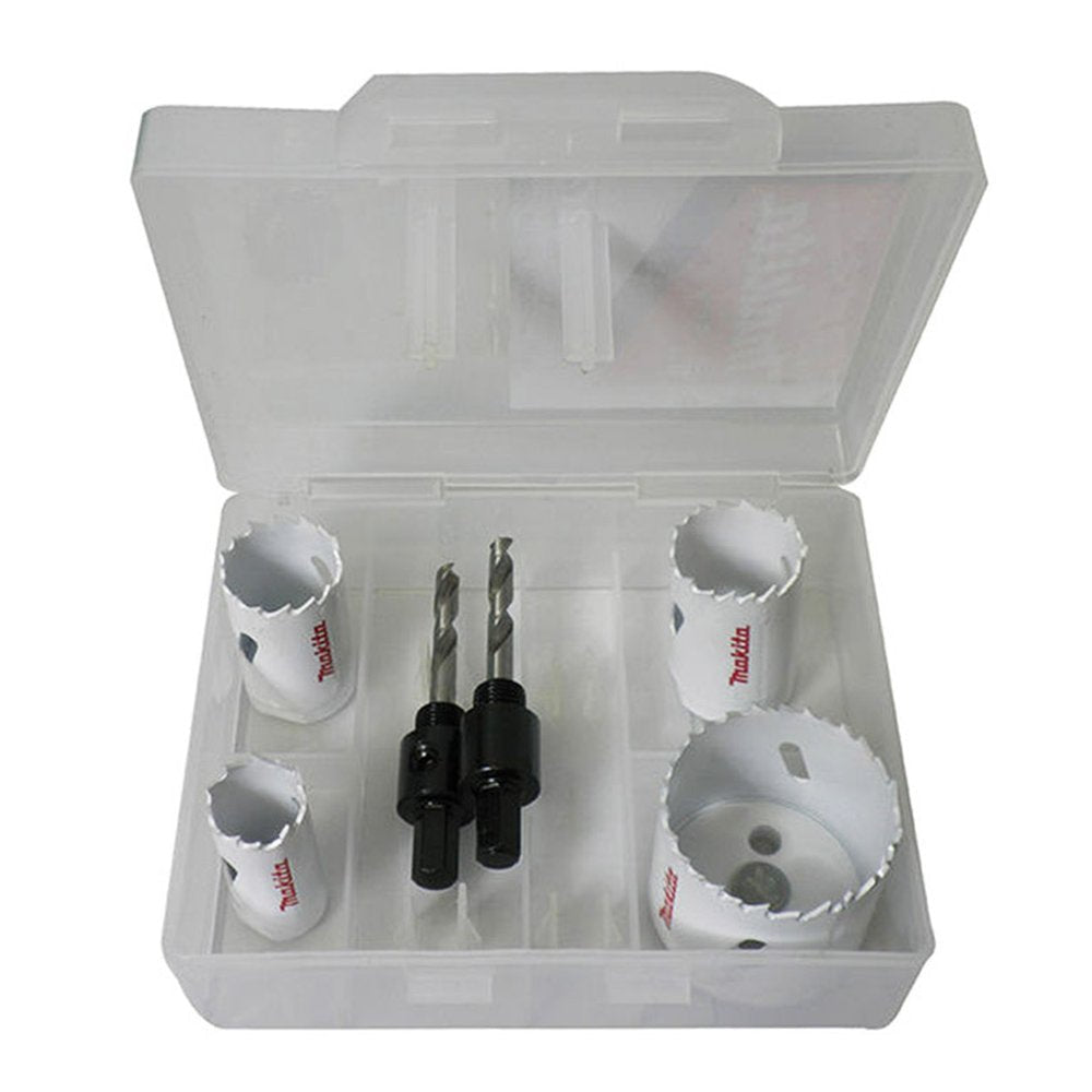 Makita D-33657 - Juego de coronas perforadoras BiM Economy 22, 29, 32 y 51 mm, con 2 adaptadores (Lote de 4 uds)
