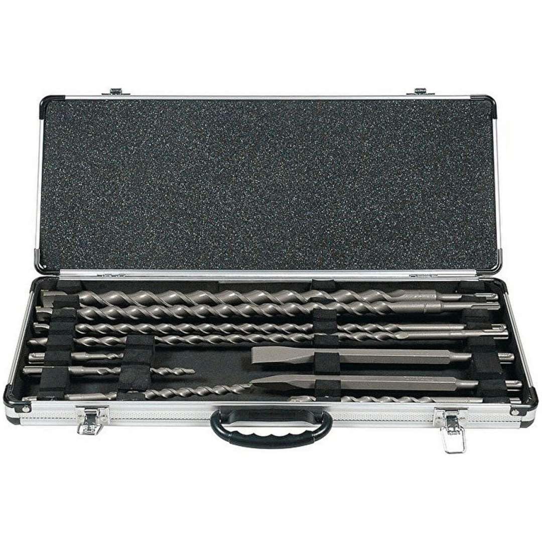 Makita D-42385 - Juego de brocas y cinceles SDS-Plus en maletín (Lote de 10 uds)