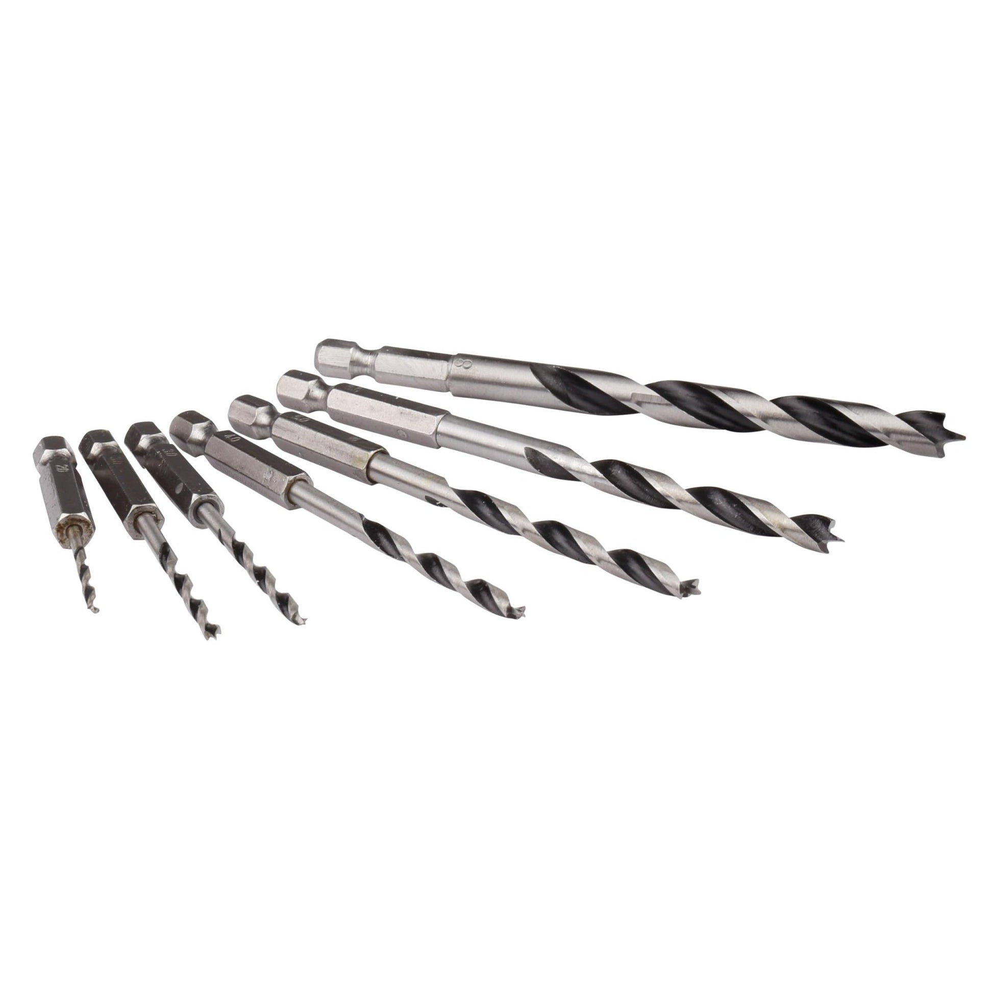 Makita D-62371 - Juego de brocas para madera 1/4" hexagonal (Lote de 7 uds) - Ferrotecnia