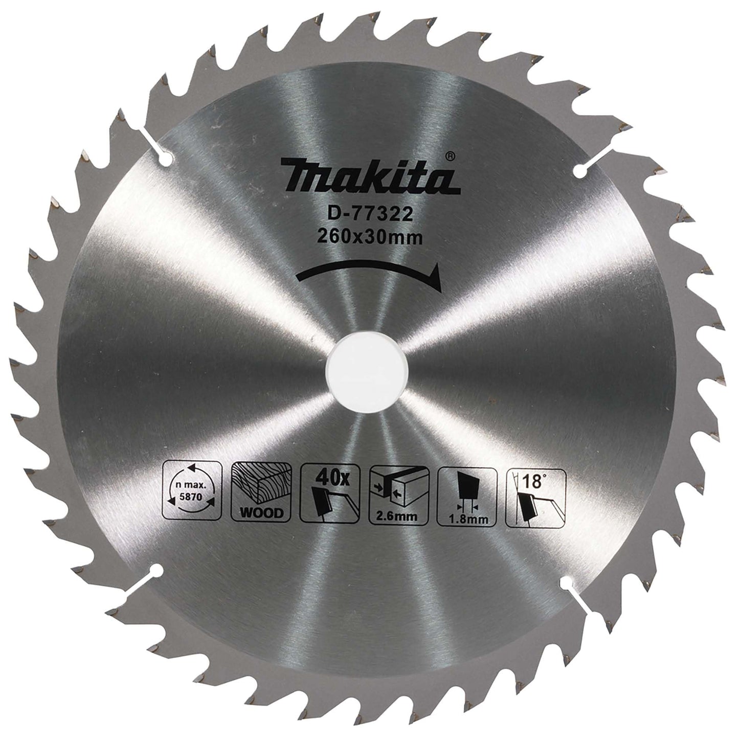 Makita D-77322 - TCT - Hoja de sierra