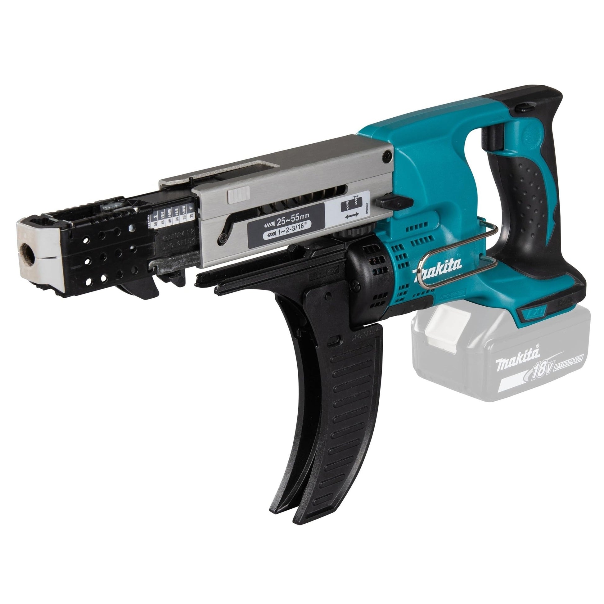 Makita DFR550Z - Atornillador autoalimentado Batería 1/4" 18V Solo cuerpo LXT - Ferrotecnia