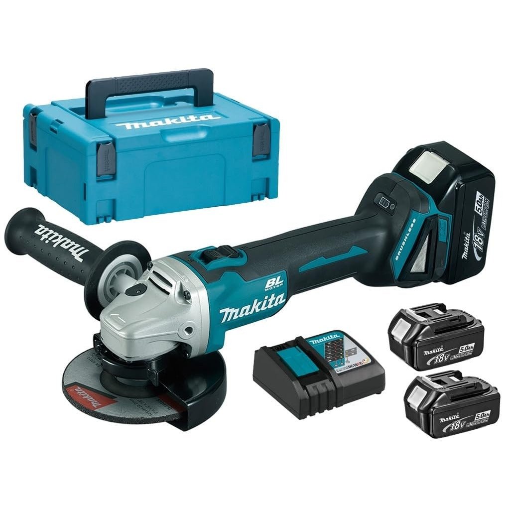Makita DGA504RT3J - Amoladora angular 18V LXT sin escobillas, 125 mm, 3x5,0 Ah - Ferrotecnia