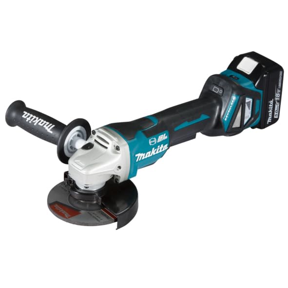 Makita DGA518RTJU - Amoladora de batería (18 V, 2 x 5 Ah, Li-Ion 125 mm)