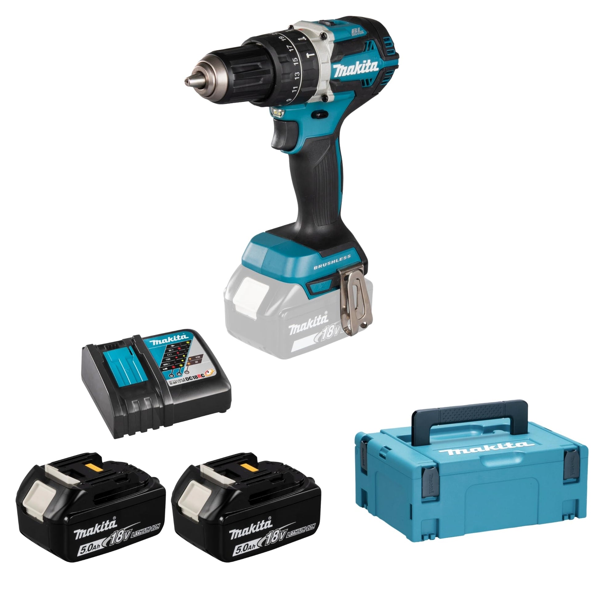 Makita DHP484RTJ - Taladro, 450 W, 18 V