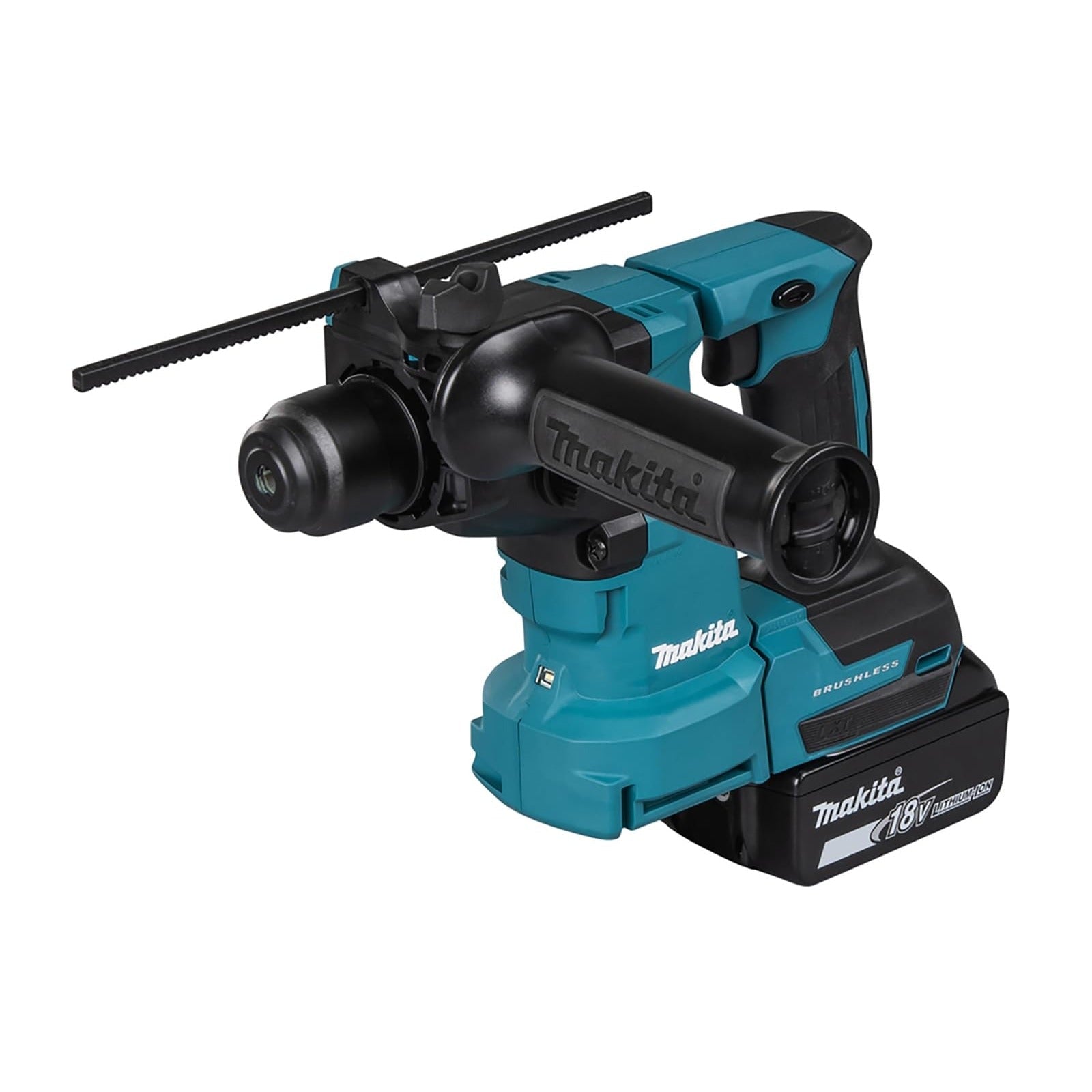 Makita DHR183RTWJ - Martillo giratorio LXT de iones de litio de 18 V sin escobillas de 18 mm, completo con 2 baterías de 5.0 Ah, cargador y DX16 suministrado en una funda Makpac - Ferrotecnia