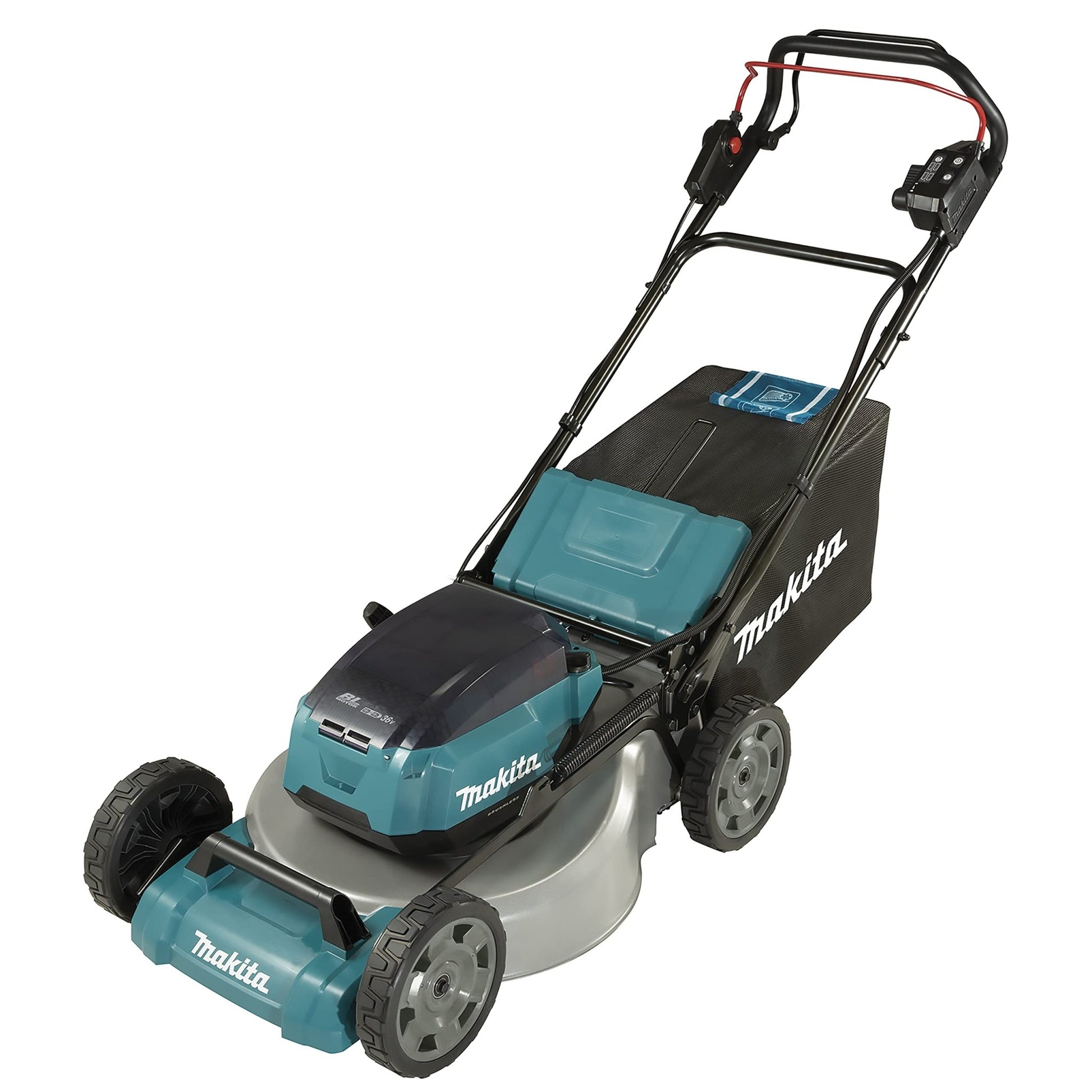 Makita DLM465PT4 - Cortacésped con batería (2 x 18 V, 5,0 Ah, 4 baterías y Cargador)