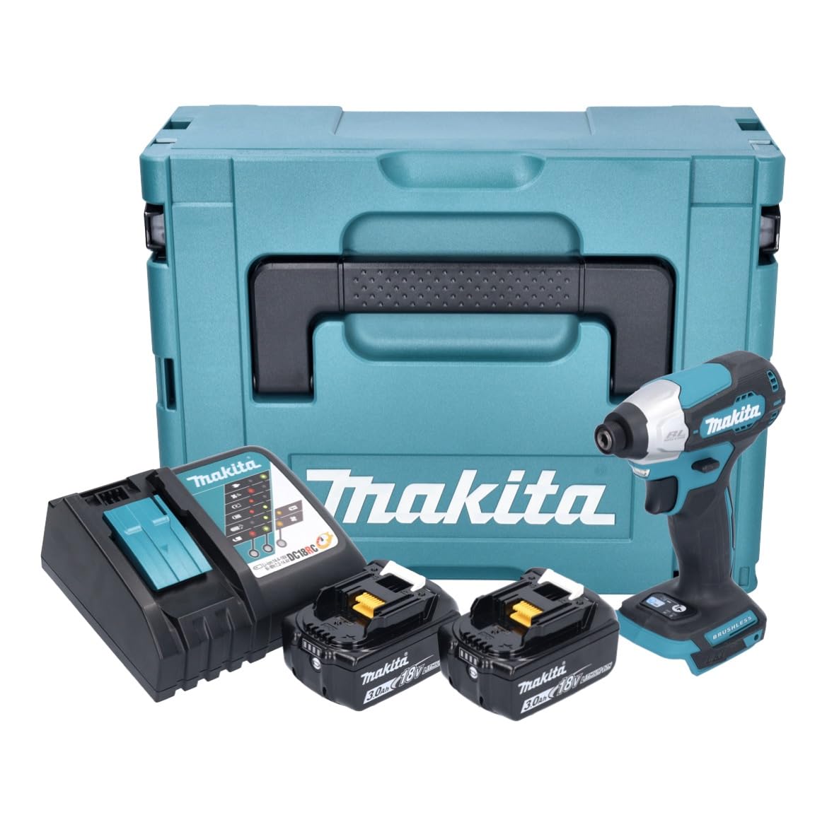 Makita DTD157RFJ - Destornillador de impacto 18 V LXT 140 Nm (2 x 3,0 Ah) en MAKPAC