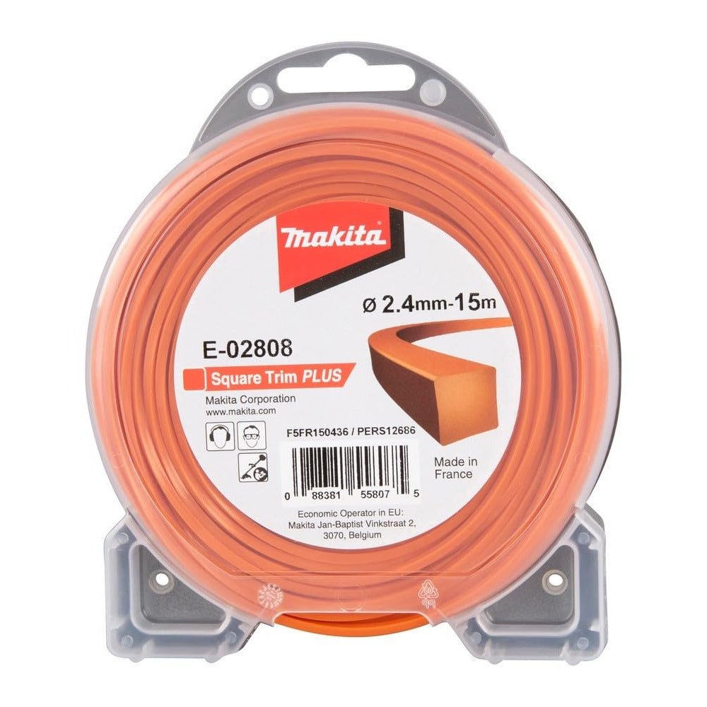 Makita E-02808 - Hilo de corte cuadrado (2,4 mm x 15 m) - Ferrotecnia