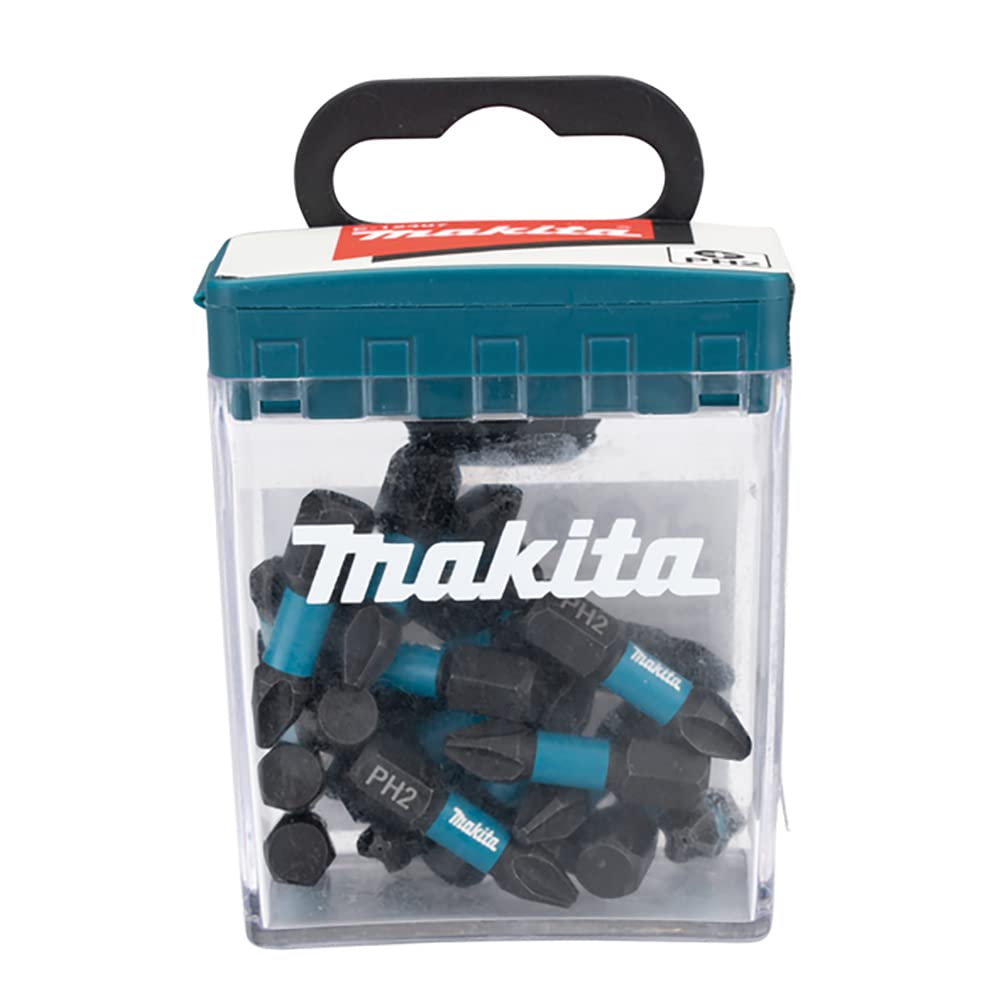 Makita E-12360 - Puntas de atornillar PH2 de 25 mm, Impact Black (Lote de 25 uds)