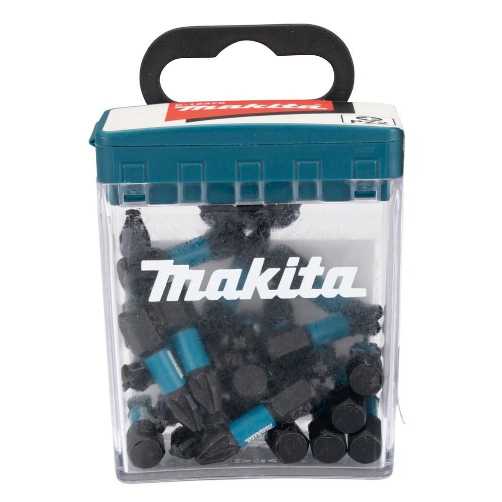 Makita E-12376 - Puntas de atornillar PZ2 de 25 mm, Impact Black (Lote de 25 uds) - Ferrotecnia
