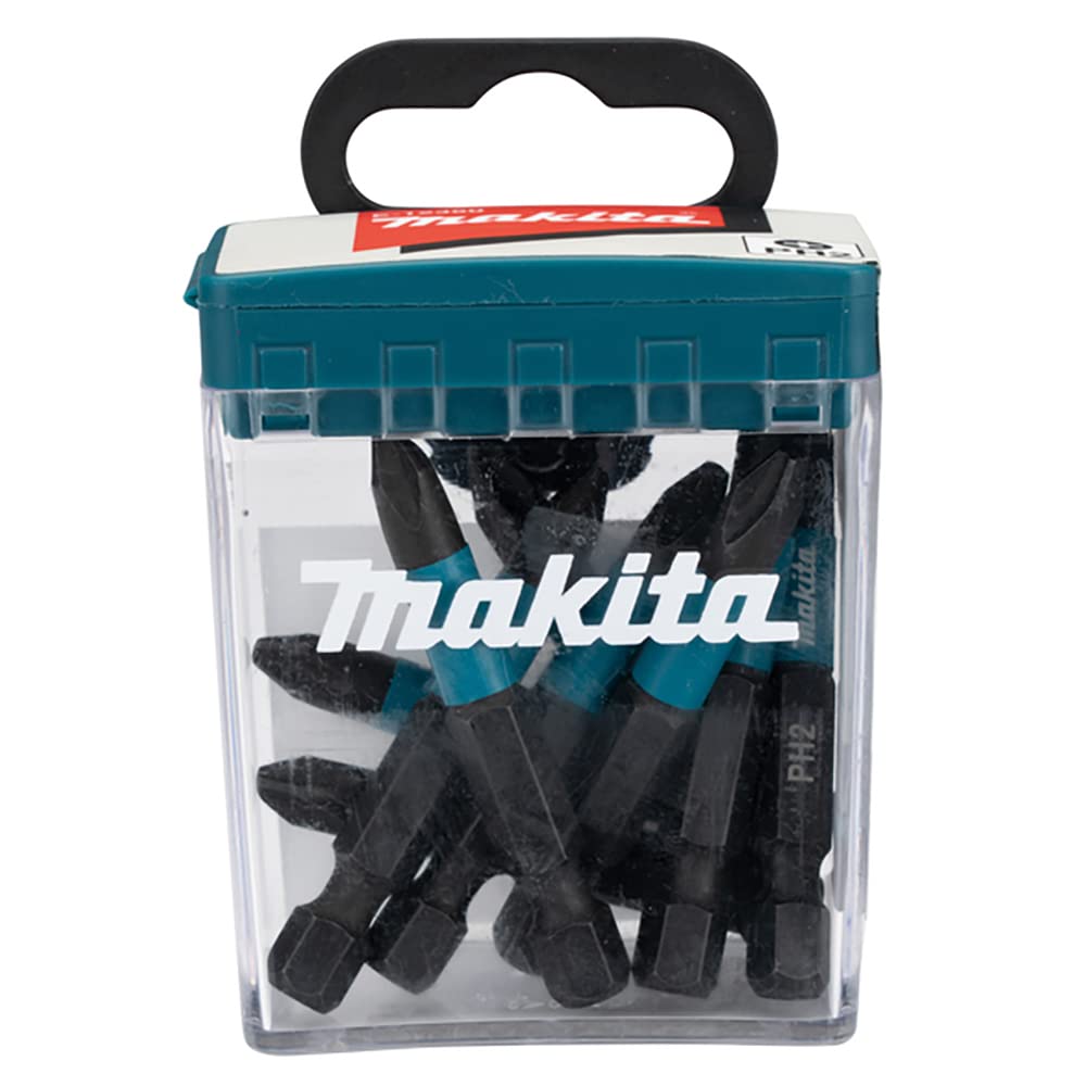 Makita E-12407 - Puntas de atornillar PH2 de 50 mm, Impact Black (Lote de 10 uds)