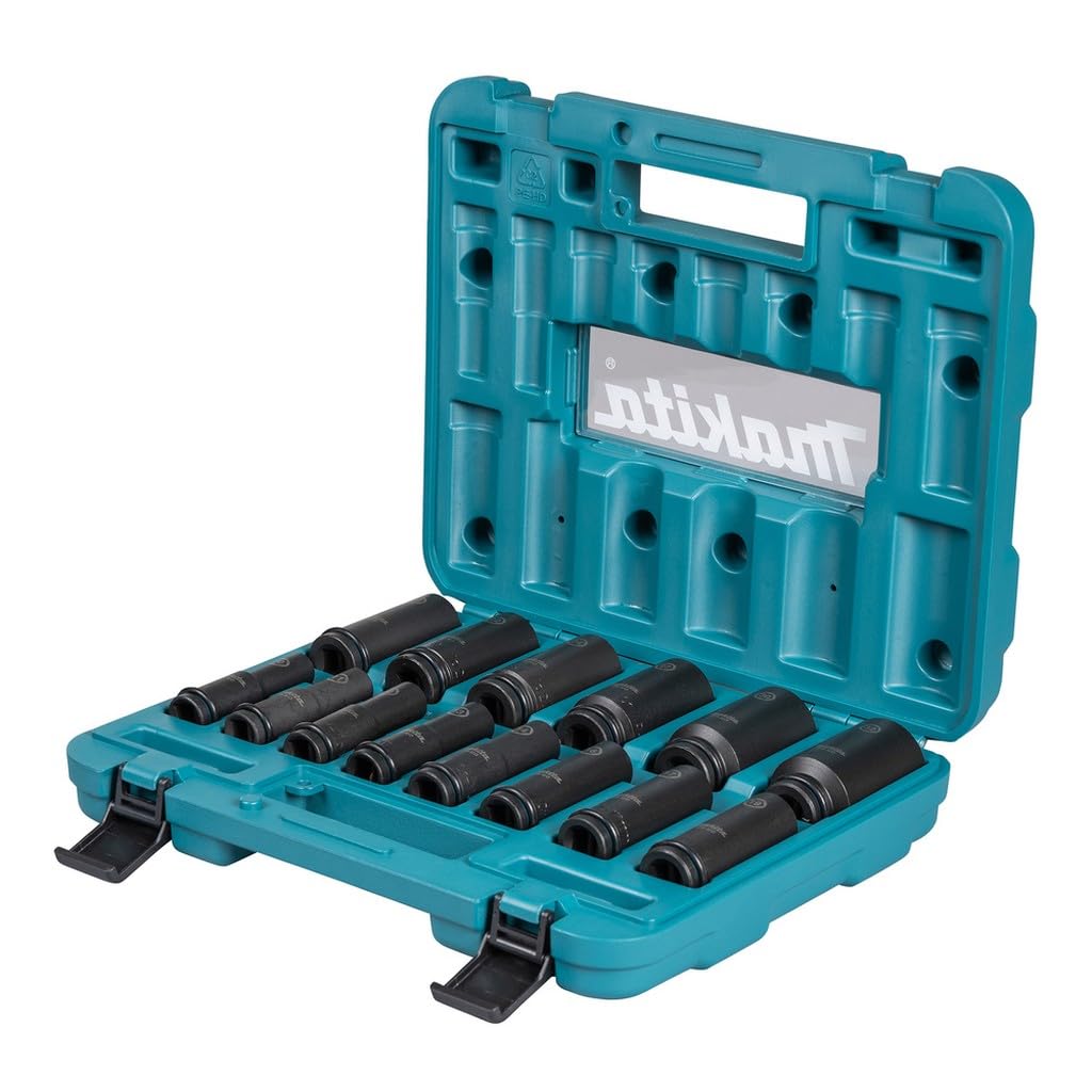 Makita E-16586 - Juego de llaves de vaso , 1") (Lote de 14 uds)