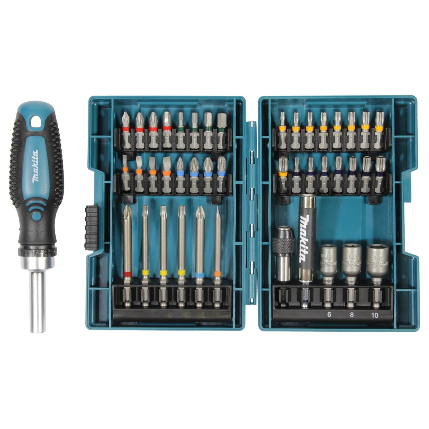 Makita E-25096 - Juego de puntas con mango de carraca (Lote de 44 uds)