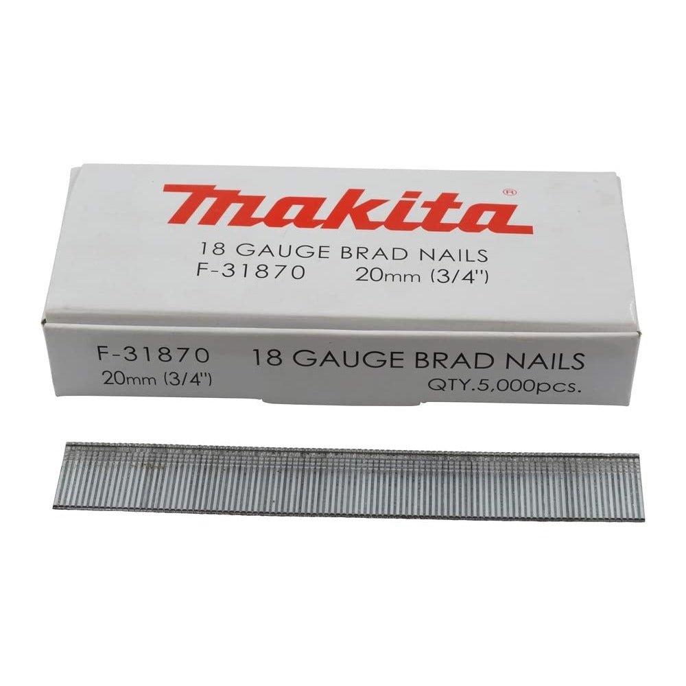 Makita F-31870 - Pasadores de calibre 18 de 20 mm (Lote de 5000 uds) - Ferrotecnia