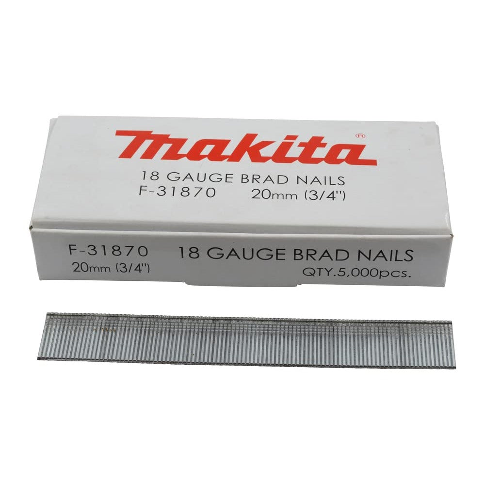 Makita F-31870 - Pasadores de calibre 18 de 20 mm (Lote de 5000 uds)