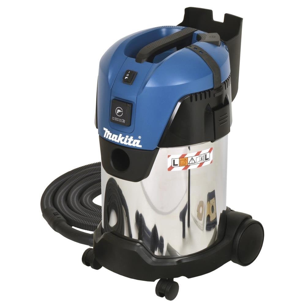 Makita VC3011L - Aspirador 30L 1.000W, Color: Azul y Plateado