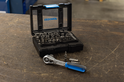 GEDORE 666-U-20 - 1/4" Drive Socket, Bit and Ratchet Set, 35 Pieces