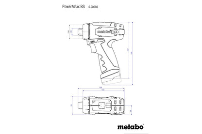 Metabo 600080710 - Juego taladro atornillador de batería PowerMaxx BS Basic