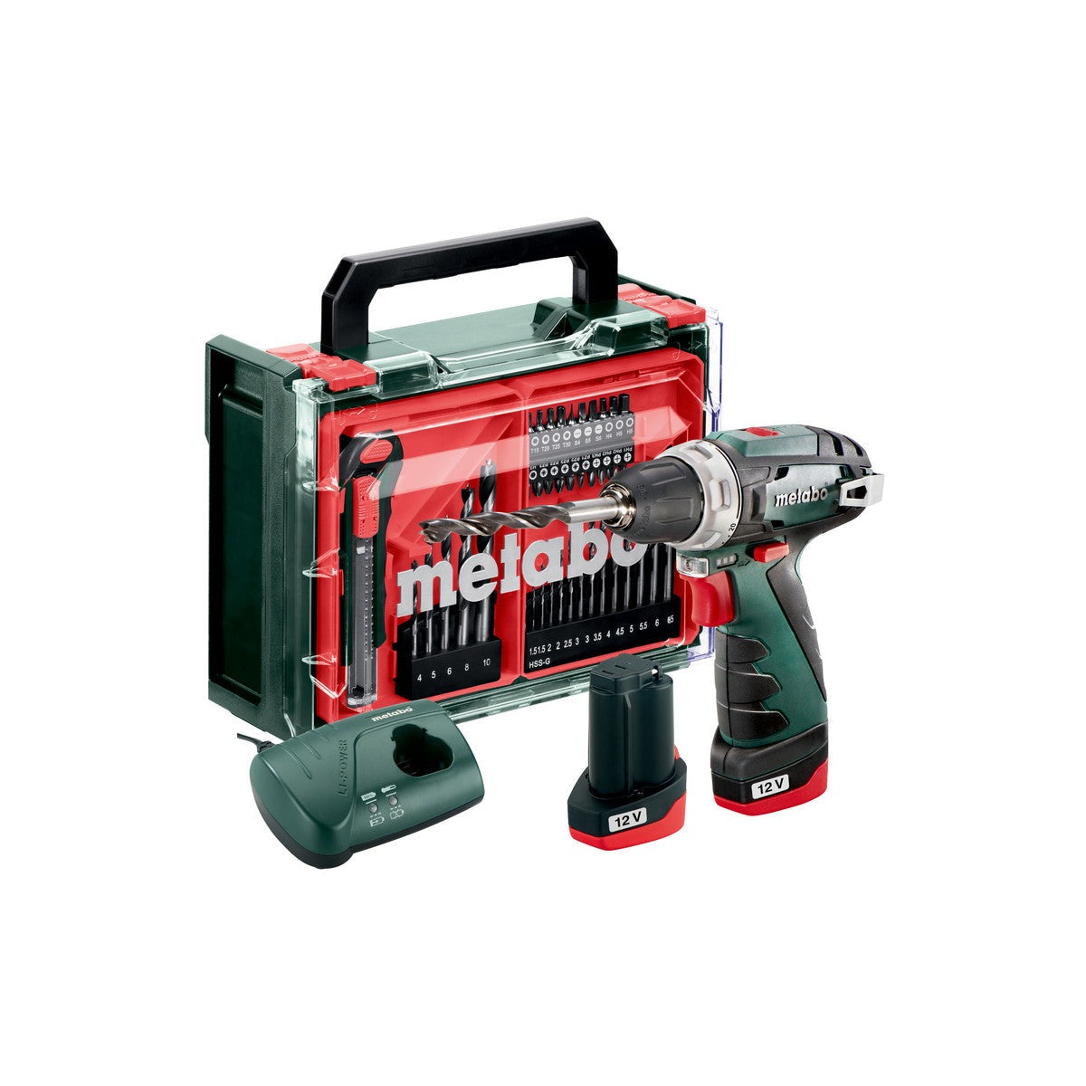 Metabo 600080710 - Juego taladro atornillador de batería PowerMaxx BS Basic