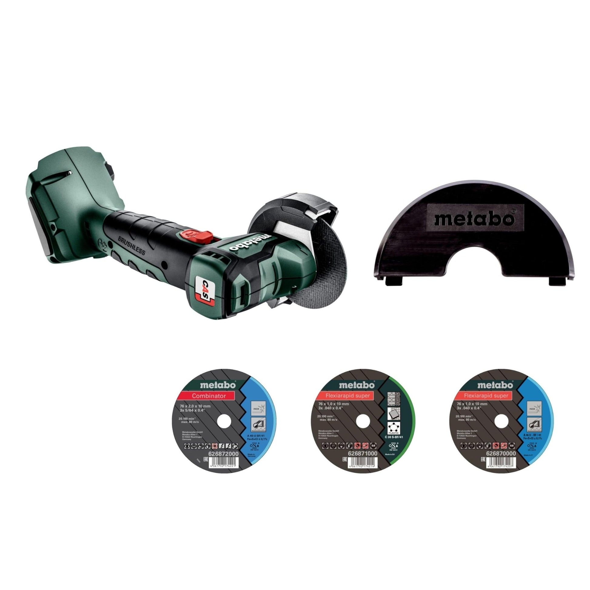 Metabo 600349850 - Amoladora angular CC 18 LTX BL 18 V, 76 mm, sin batería ni cargador - Ferrotecnia
