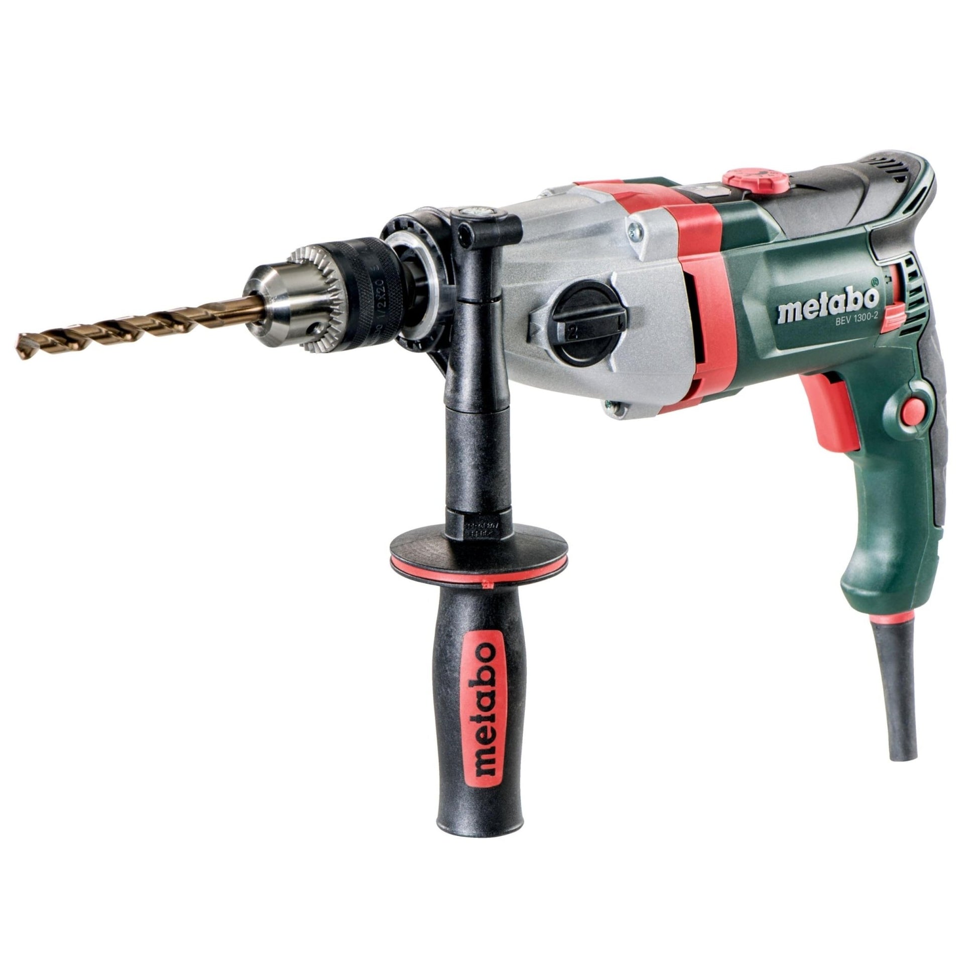 Metabo 600574000 - Taladro BEV 1300-2 1300 W, 2 velocidades, portabrocas de corona dentada - Ferrotecnia