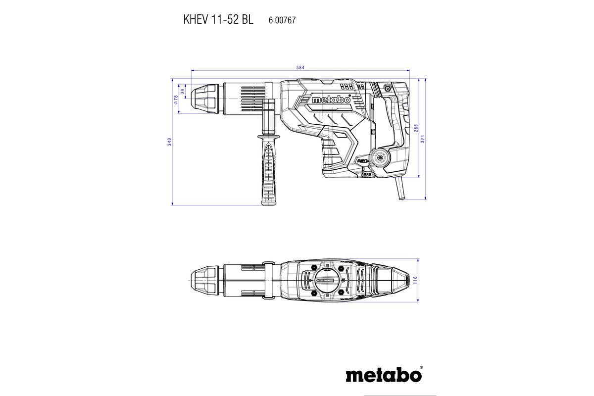Metabo 600767500 - Martillo combinado KHEV 11-52 BL