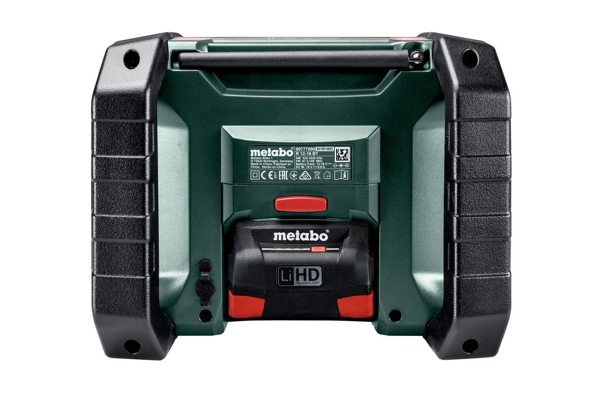 Metabo 600777850 - Radio para obras de batería R 12-18 BT
